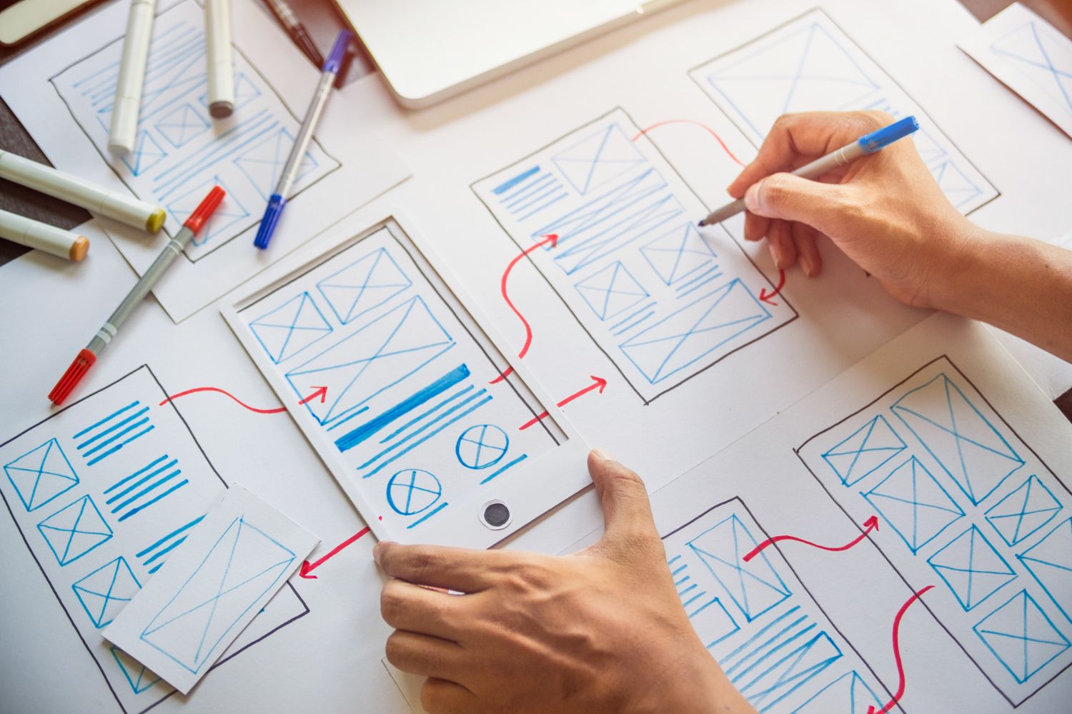 Code Labs Academy User Experience and User Interface Design (UX/UI Design) course provides a complete overview of how to understand users and create seamless experiences. The students learn to build a product, perfect its usability, and master designing and prototyping tools such as Figma, Figjam, Adobe XD and Sketch.