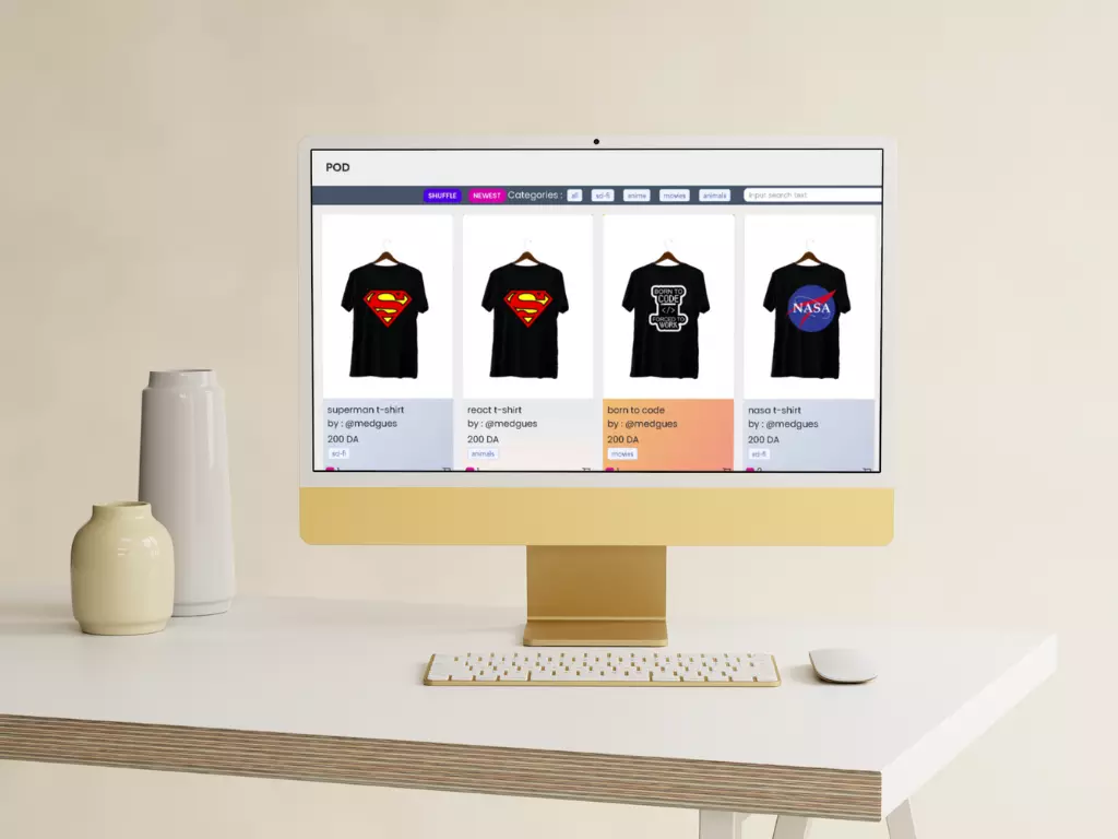T-shirt print-on-demand platform