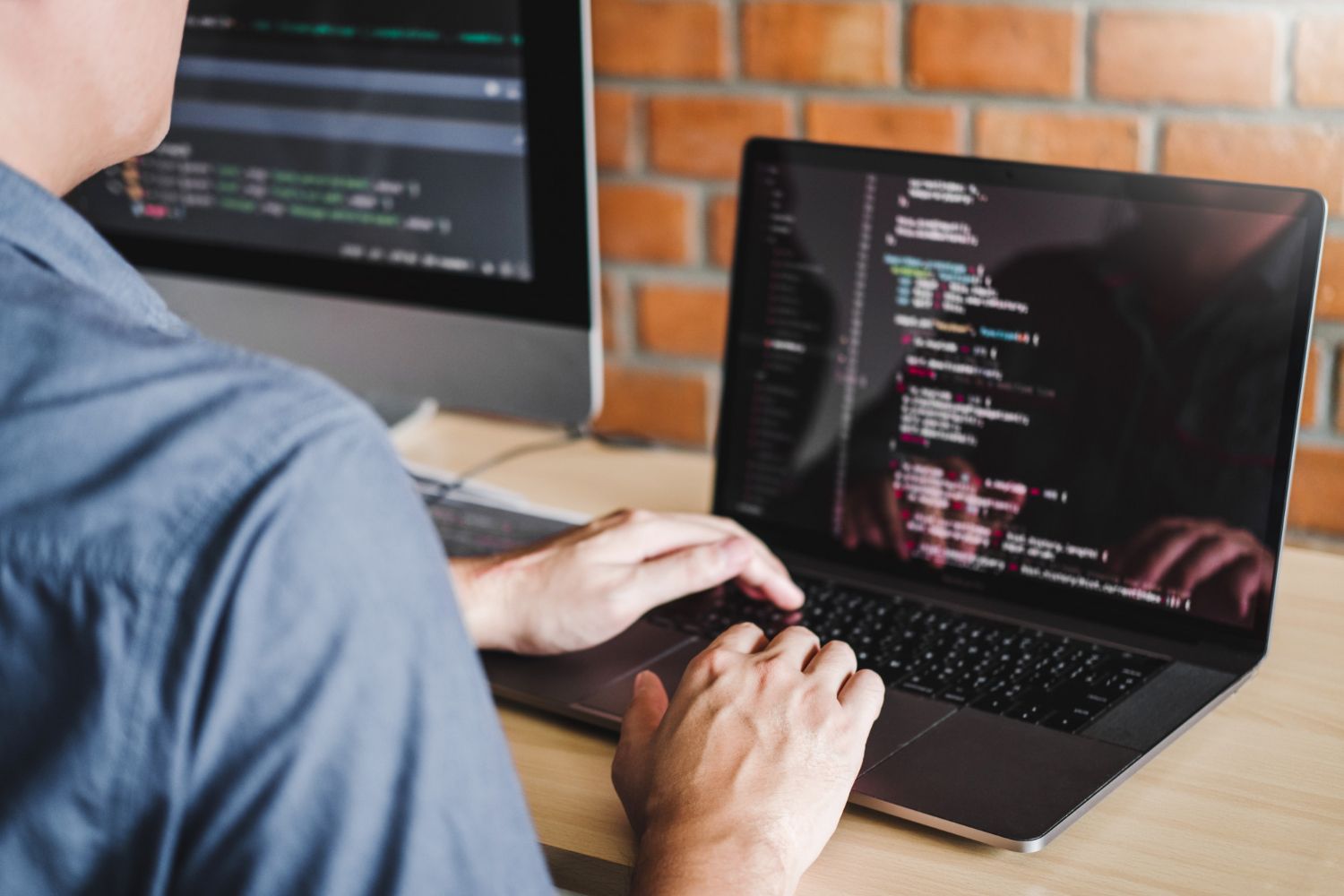 woman studying coding in her laptop