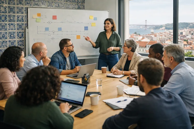 Formação corporativa em tecnologia em Portugal: como lançar um piloto de upskilling em 90 dias